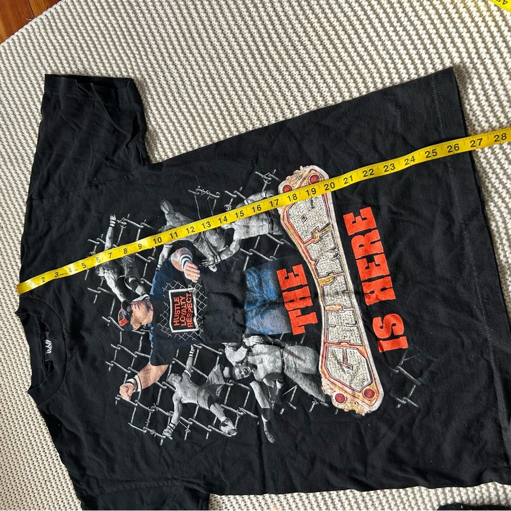 Y2K John Cena the Champ is Here Tshirt WWE Wrestling Print Black Medium 2007 - Picture 4 of 9